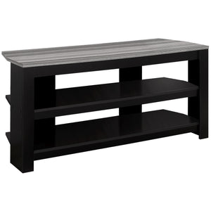 15.5" x 42" x 19.75" Black, Grey, Particle Board, Laminate - TV Stand