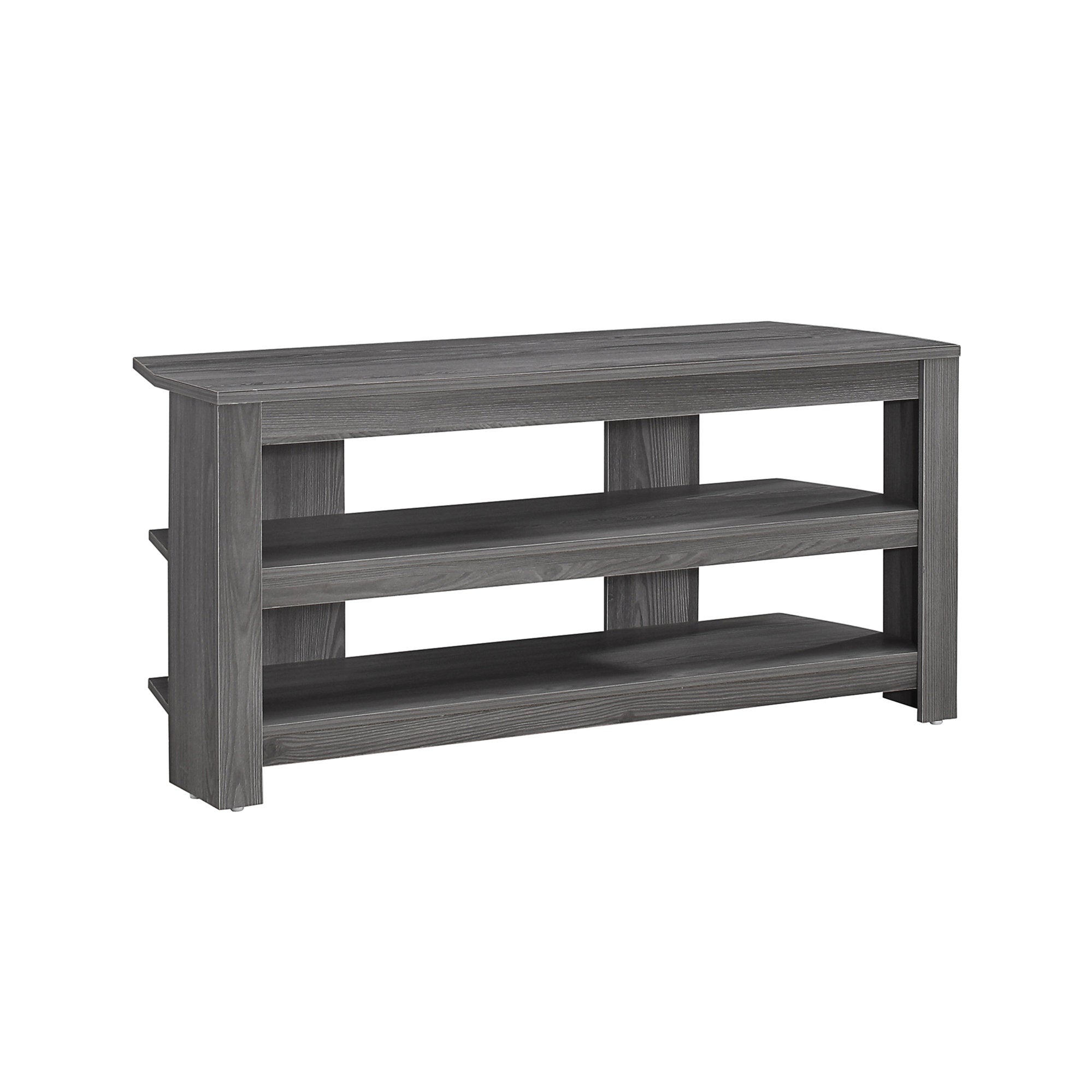 15.5" x 42" x 19.75" Grey, Particle Board, Laminate - TV Stand