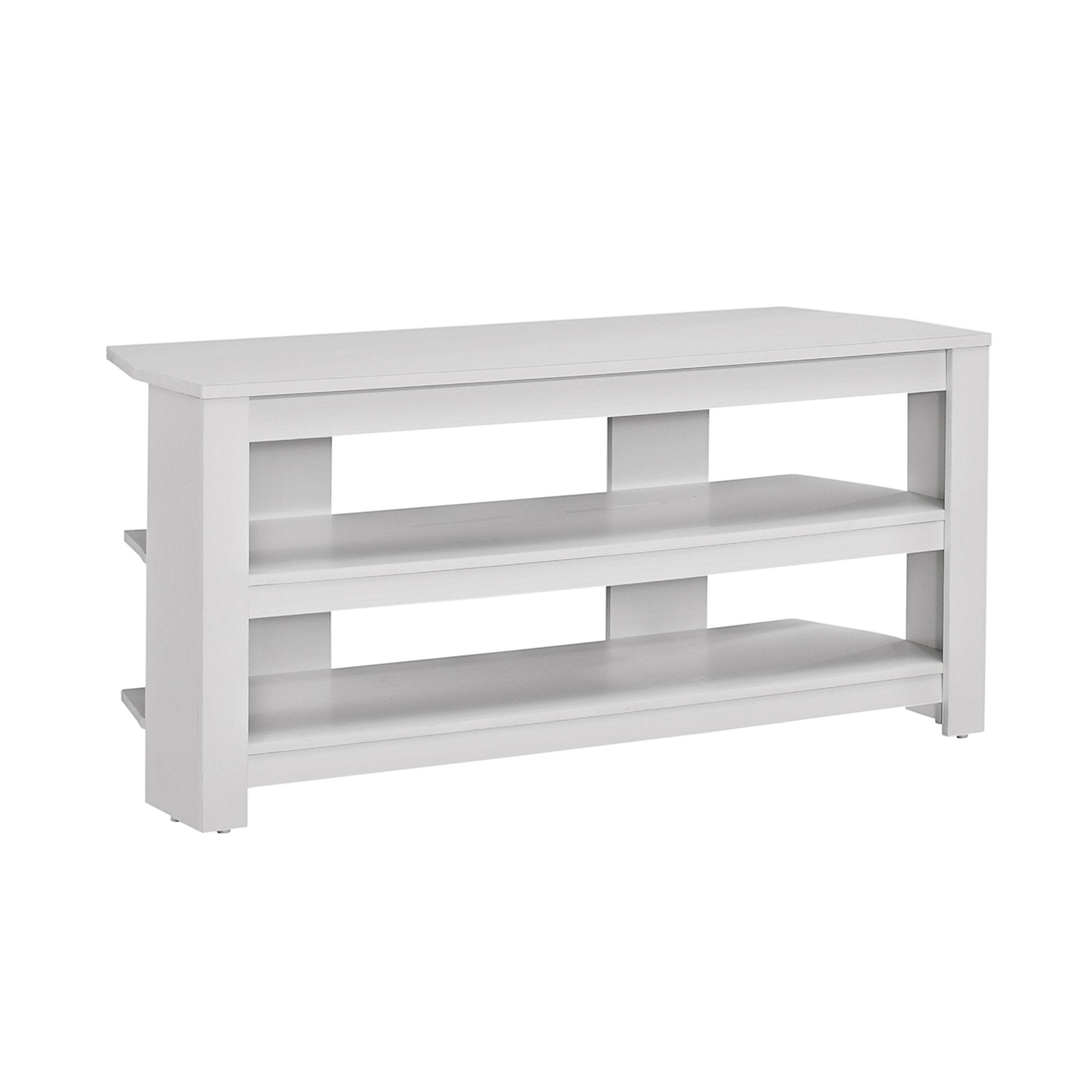 15.5" x 42" x 19.75" White, Particle Board, Laminate - TV Stand