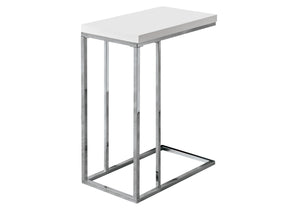 18.25" x 10.25" x 25.25" White, Particle Board, Metal - Accent Table