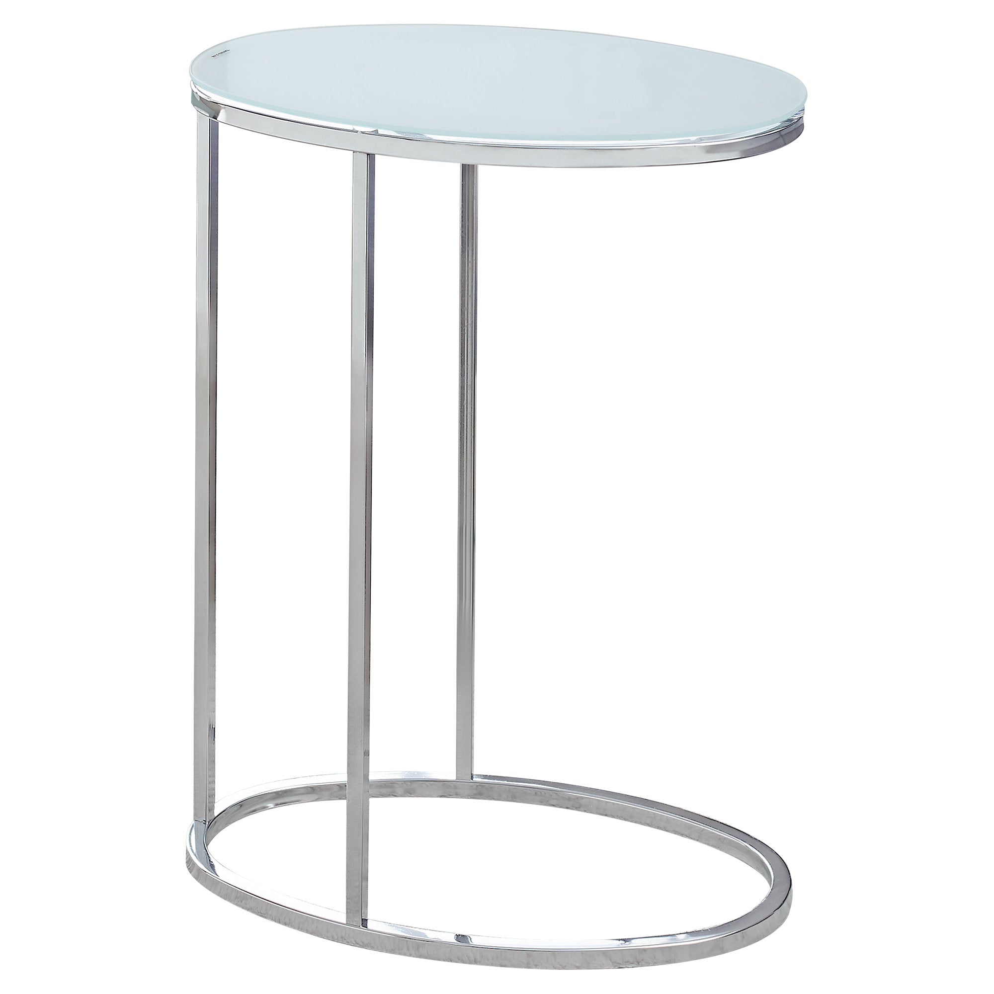 18.5" x 12" x 24.5" Chrome, Metal, Tempered Glass - Accent Table