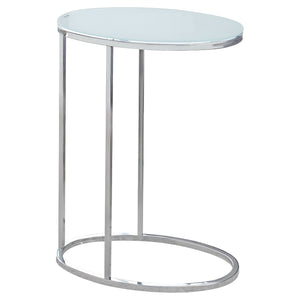 18.5" x 12" x 24.5" Chrome, Metal, Tempered Glass - Accent Table