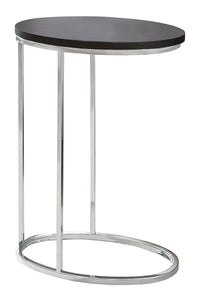 18.5" x 12" x 25" Cappuccino, Particle Board, Laminate, Metal - Accent Table