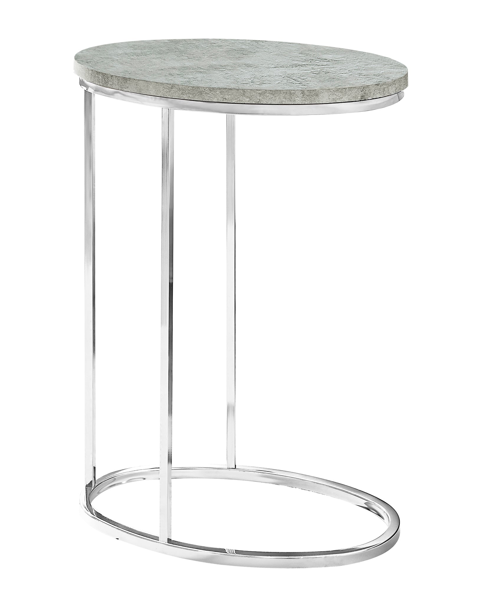 18.5" x 12" x 25" Grey, Particle Board, Laminate, Metal - Accent Table