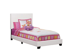 81" x 43" x 45.75" White, Foam, Solid Wood, Leather-Look - Twin Size Bed