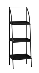 12" x 16" x 48" Black, Mdf, Metal - Bookshelf