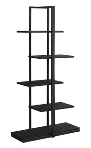 13" x 32" x 60" Black, Mdf, Metal - Bookshelf