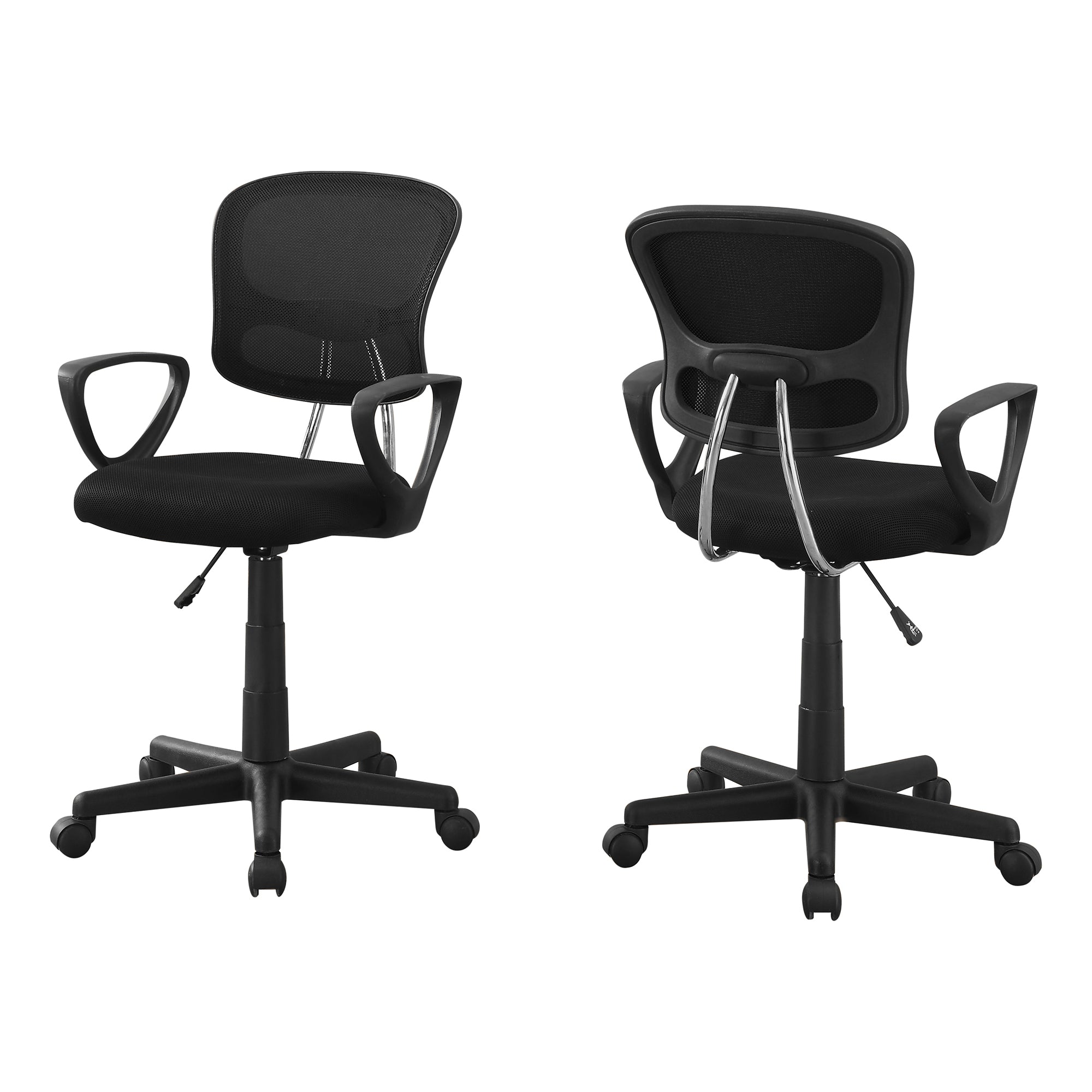 21.5" x 23" x 33" Black, Foam, Metal, Polypropylene, Polyester - Office Chair