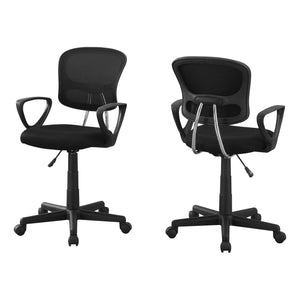 21.5" x 23" x 33" Black, Foam, Metal, Polypropylene, Polyester - Office Chair