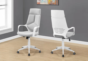 45.75" Foam, White Polypropylene, MDF, and Metal High Back Office Chair