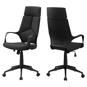 24.5" x 25" x 95.5" Black, Foam, Metal, Nylon - High Back Office Chair