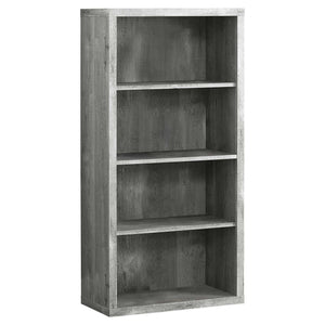 11.75" x 23.75" x 47.5" Grey, Particle Board, Adjustable Shelves - Bookshelf