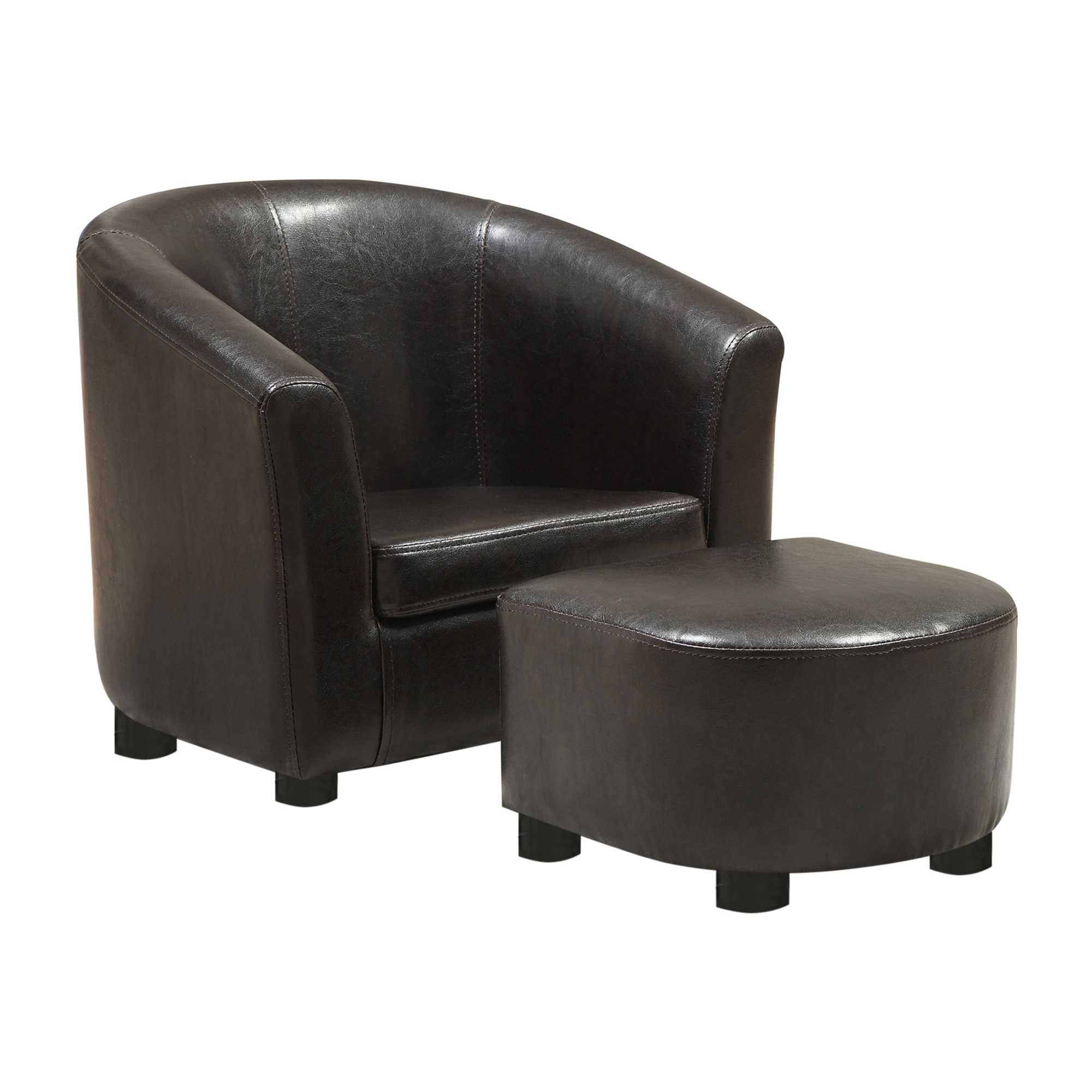 30.5" x 33" x 26" Dark Brown, Leather-Look - 2pcs Juvenile Chair