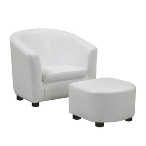 30.5" x 33" x 26" White,Leather-Look/Fabric - 2pcs Juvenile Chair