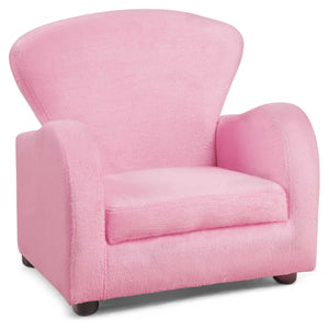 18.5" x 20" x 20" Pink, Black, Foam, Solid Wood, Microfiber - Juvenile Chair