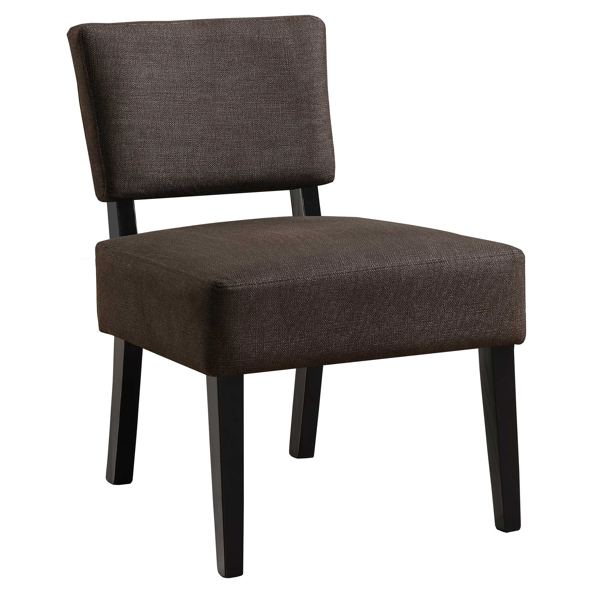 27.5" x 22.75" x 31.5" Brown, Foam, Solid Wood, Polyester - Accent Chair