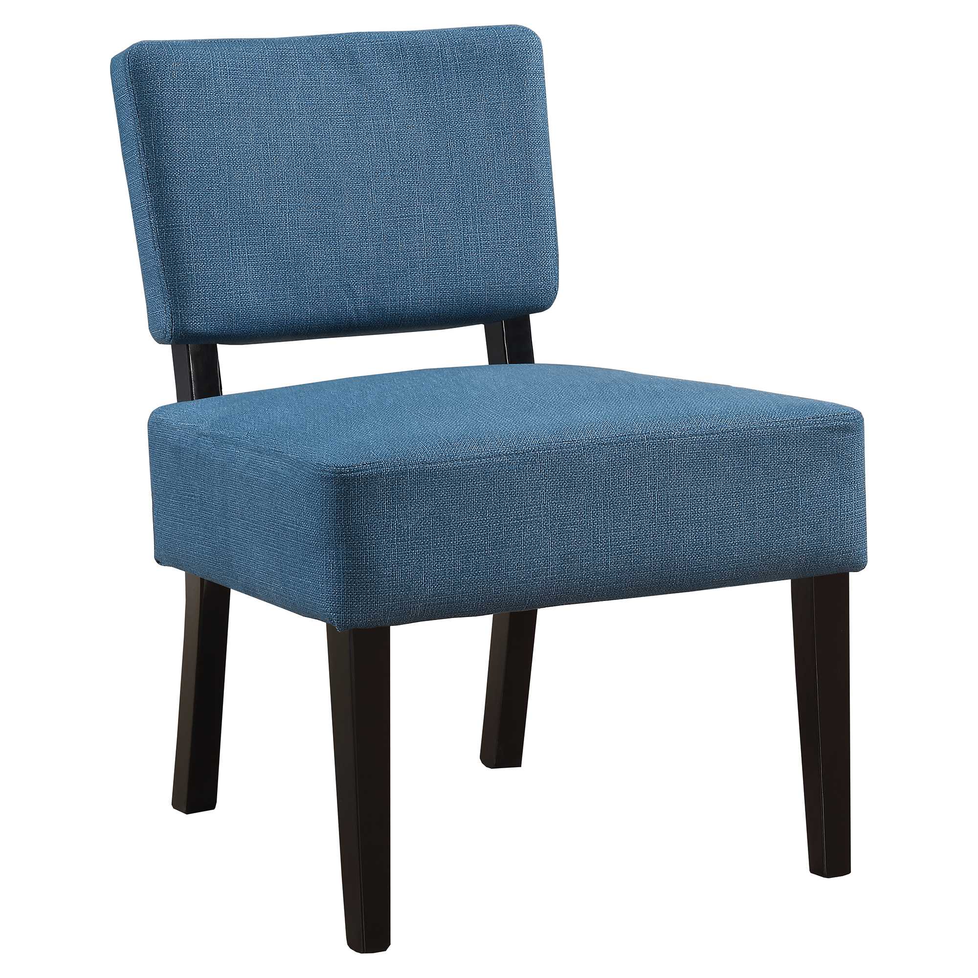 27.5" x 22.75" x 31.5" Blue, Foam, Solid Wood, Polyester - Accent Chair