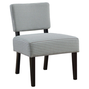 27.5" x 22.75" x 31.5" Blue, Grey, Foam, Solid Wood, Polyester - Accent Chair