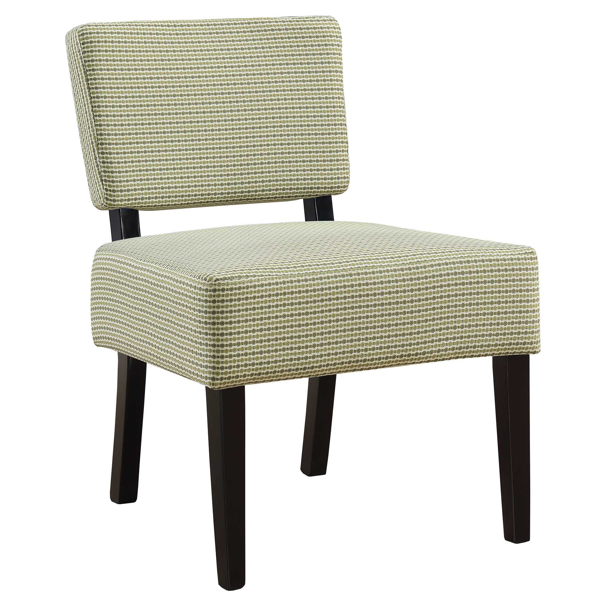 27.5" x 22.75" x 31.5" Green, Foam, Solid Wood, Polyester - Accent Chair