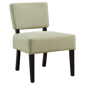 27.5" x 22.75" x 31.5" Green, Foam, Solid Wood, Polyester - Accent Chair