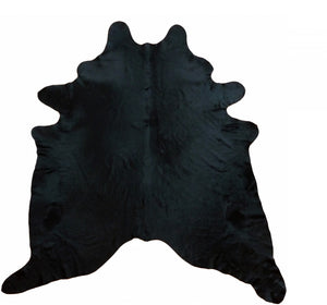 5.5' Black Dyed Brindled Cowhide Rug