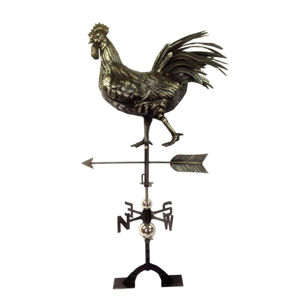 Aged Black Rooster Weathervane