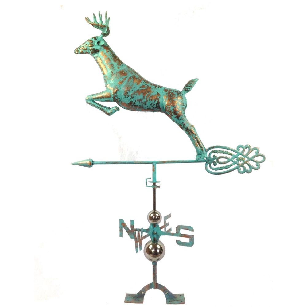 Majestic Copper Deer Weathervane