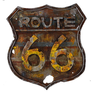 Retro Route 66 Metal Art