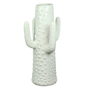 Cactus Vase, White