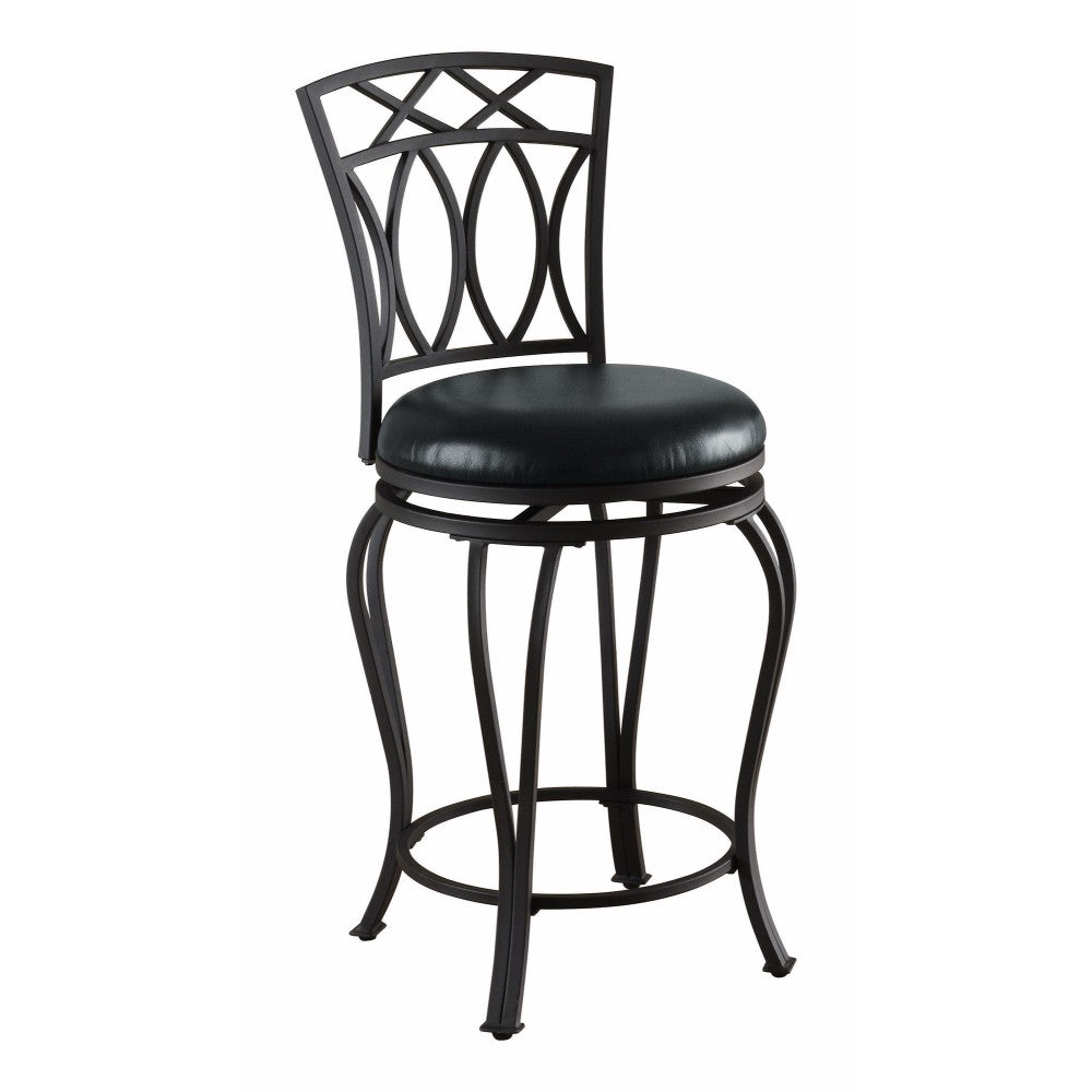 Swivel Counter Height Stool, Black