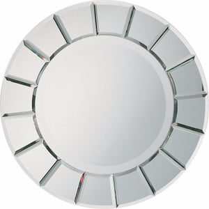 Round SunShape Accent Mirror, Silver