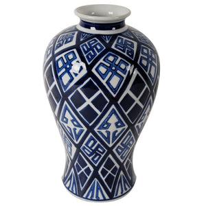 Ceramic Vase, Blue And White