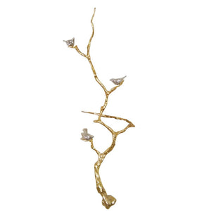 Aluminum Branch Decor, Gold And Silver