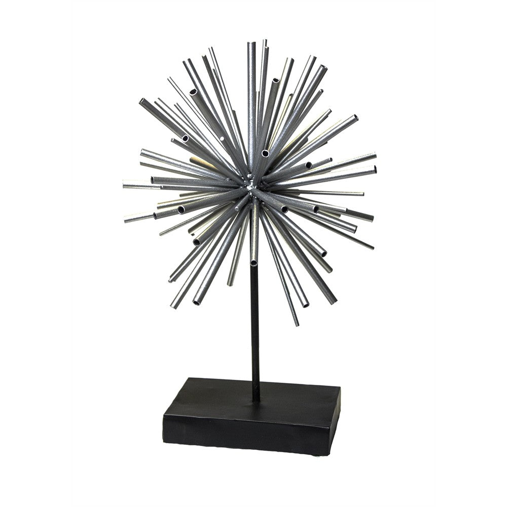 Metal Starburst Sculpture, Silver