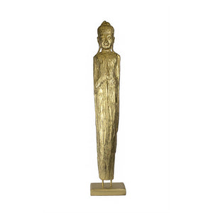 Resin Standing Buddha Figurine, Gold