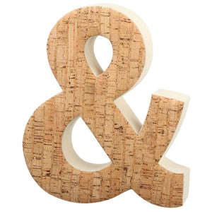 Textured Ampersand Sign, Brown and White