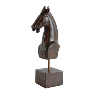 Horse Bust Accent , Ebony Black