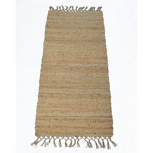 Knotted Fringed Ends Jute Providence Rug, Natural