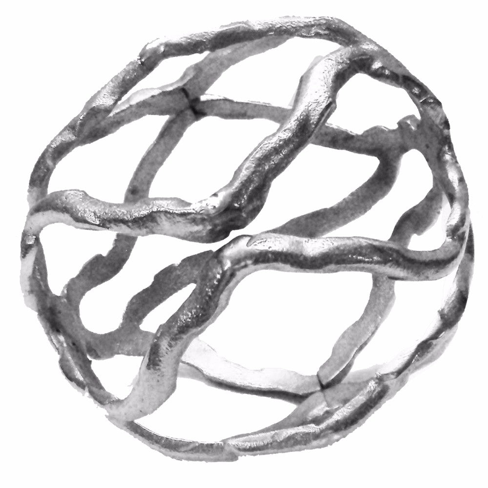 Stylish Silver Wave Sphere