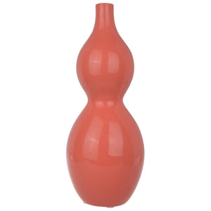 Finely Shaped Modern Ceramic Vase, Red