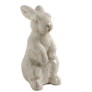 Ceramic Standing Rabbit Accent, Cream