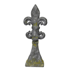 Magnesium Fleurdelis Finial, Slate Gray