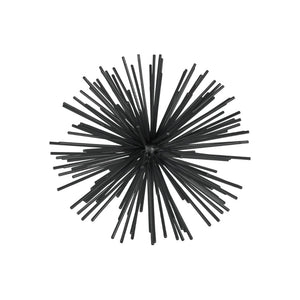 Sea Urchin Ornamental Sculpture In Metal, Small, Black