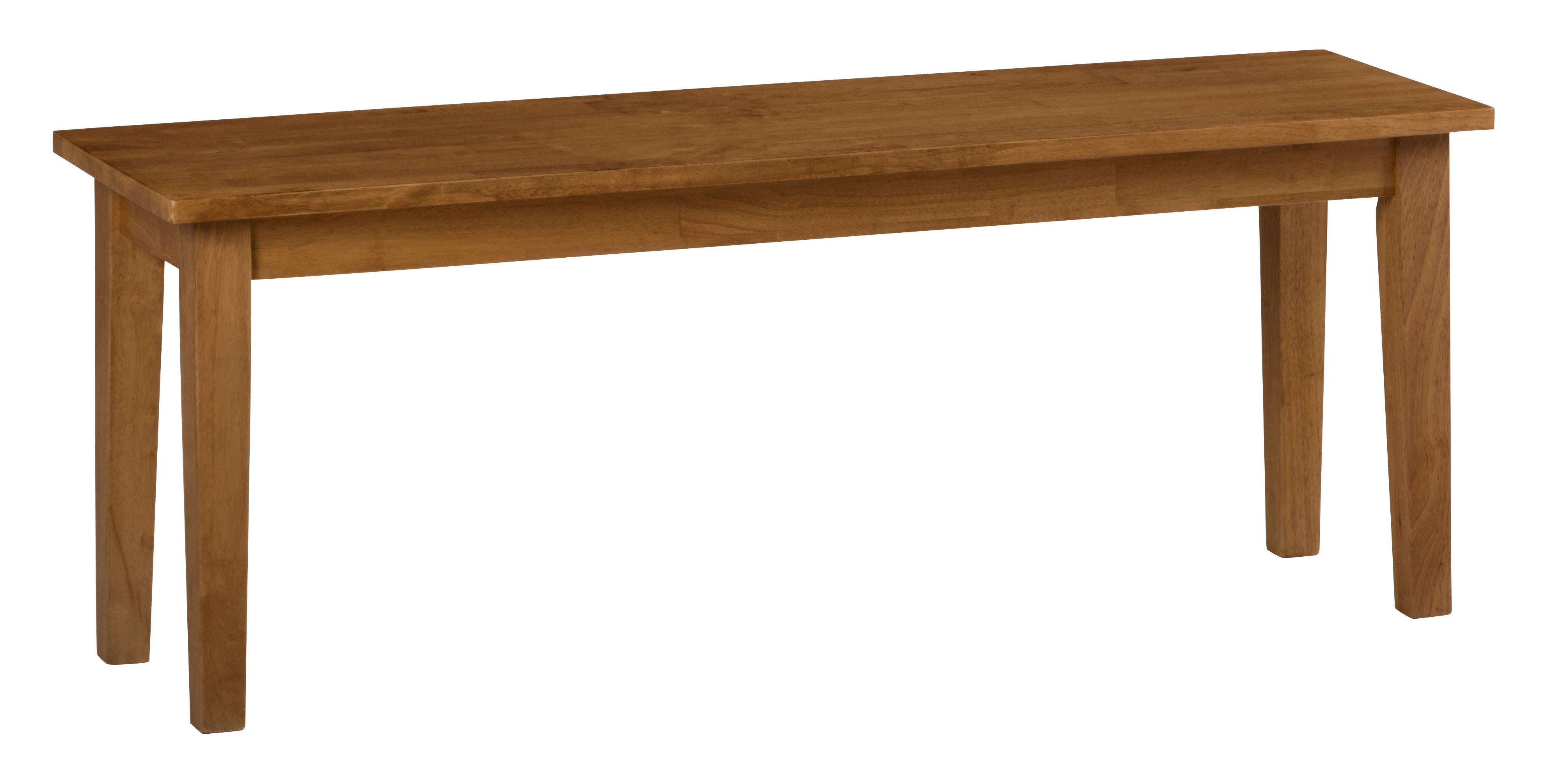 Wooden Rectangular Dining Bench, Honey Brown