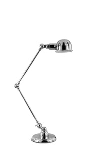 Decorative Metal Table Task Lamp with Flexible Neck and Round Base, Silver