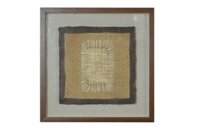 12" x 2" x 24" Brown, Paper And Glass Decor - Shadow Box