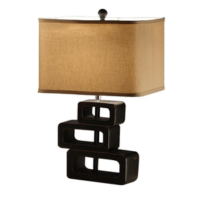 Polyresin Lamp  Black Set Of 2