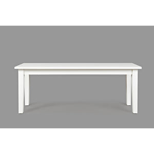 Wooden Dining Side Bench, White