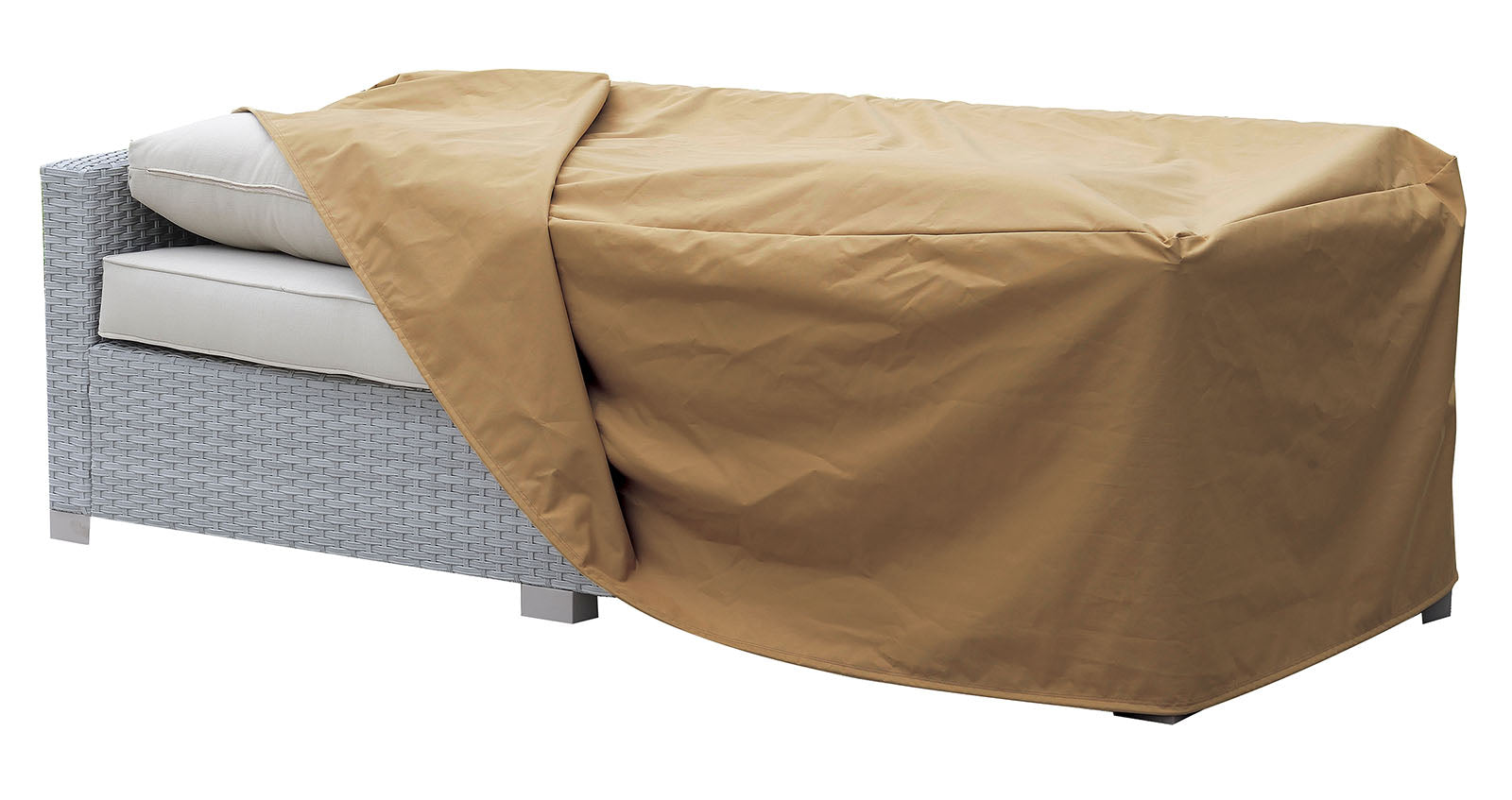 Waterproof Fabric Dust Cover for Outdoor Sofa, Large, Light Brown