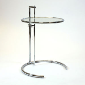 Contemporary Steel Framework Side Table with Glass Top, Silver